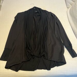 Black Draped Cardigan